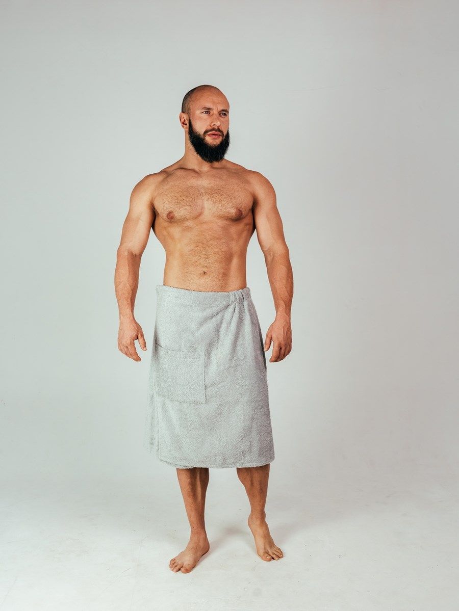 снимок Килт махровый PandaHug Leonardo светло-серый от магазина BIO-TEXTILES ОПТ