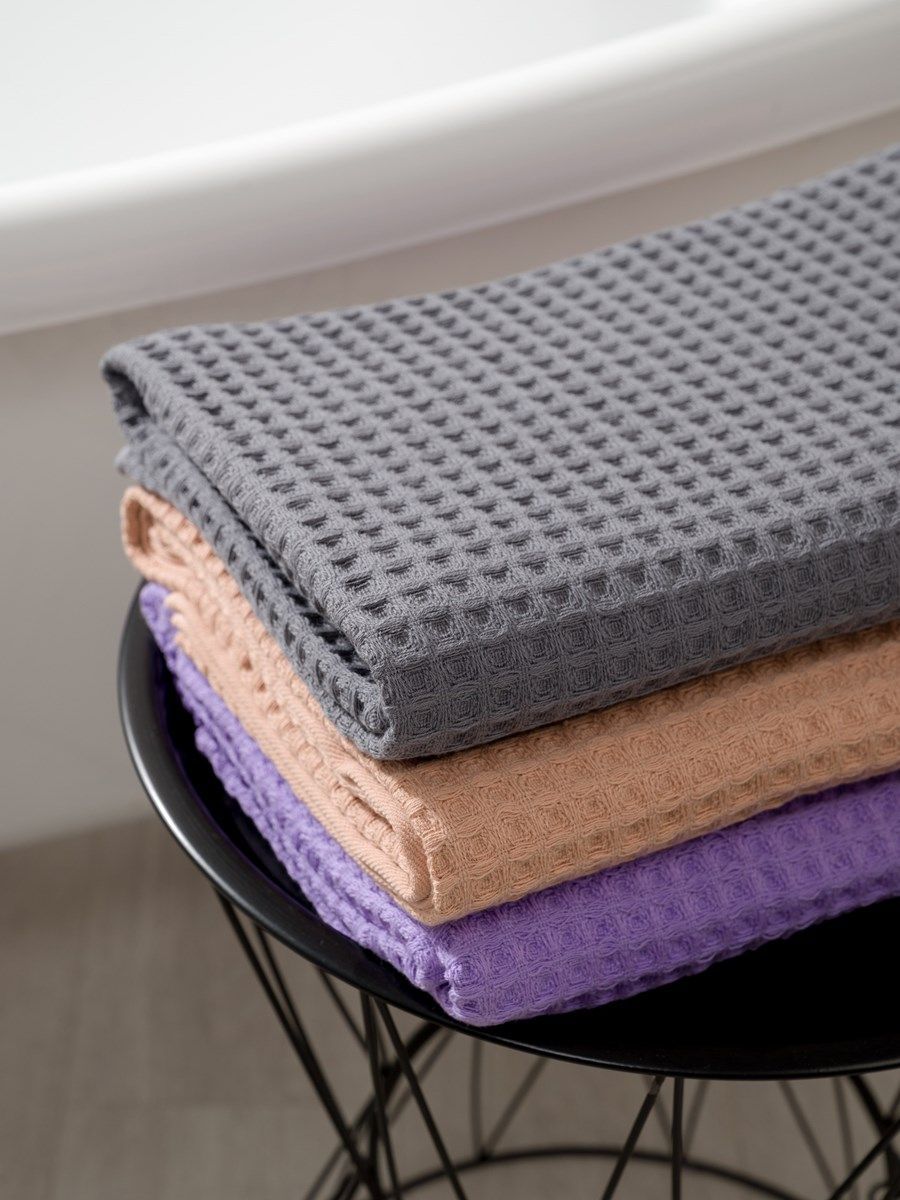 снимок Полотенце вафельное бежевое 100х150 от магазина BIO-TEXTILES ОПТ